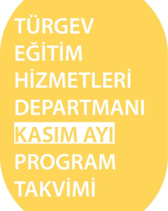 TÜRGEV Eğitim Kasım Ayı Takvim