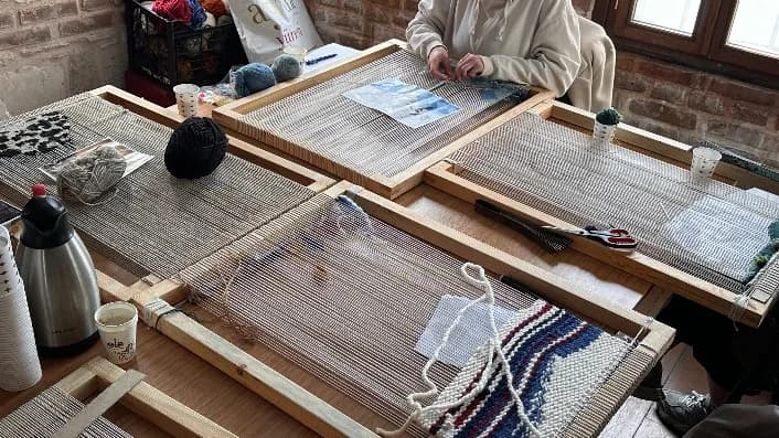 GİF Safveti Paşa dokuma atölyesi çalışması