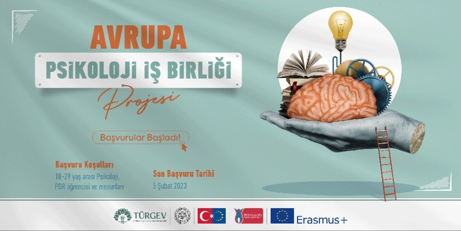 TÜRGEV koordinatörlüğünde gerçekleştirilecek olan Avrupa Psikoloji İş Birliği projesinin başvuruları başlıyor.