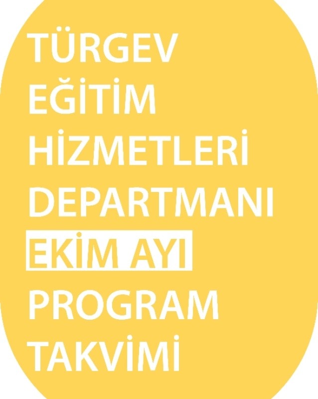 TÜRGEV Eğitim Ekim Ayı Takvim