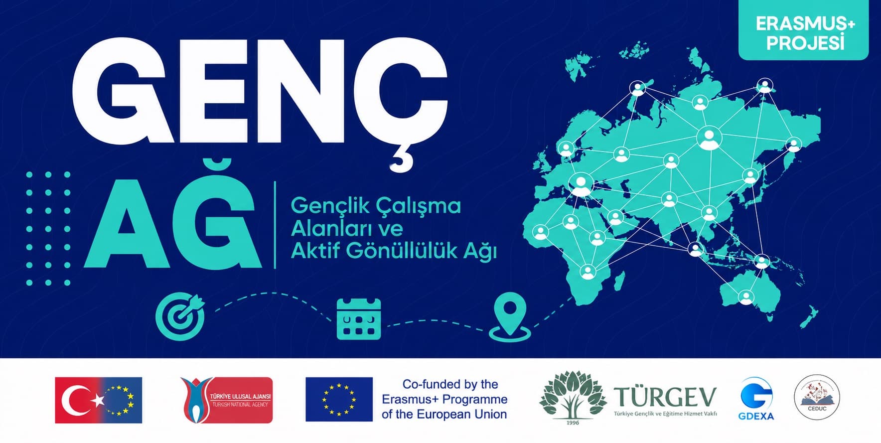 GENÇ-AĞ Projesi: Gençlik Çalışma Alanları ve Aktif Gönüllülük Ağı — proje kapak görseli